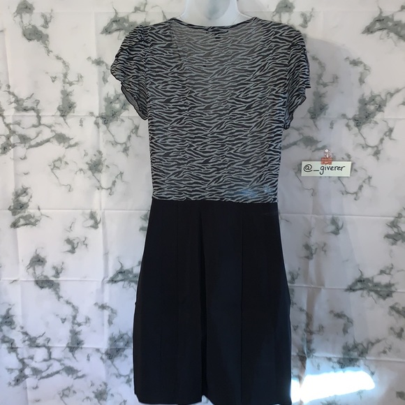 NWOT Medium Zebra Top Contrast Dress - Picture 7 of 13